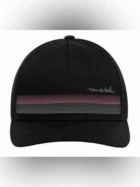 Travis Mathew Window Seat Fitted Golf Hat FlexFit Black Size: L/XL (R128)